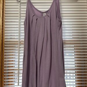 Zenana Outfitters Lavender Pleated Tank Size Large